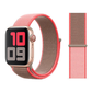 Neon Pink and Light Brown Color Duos Nylon Sport Loop Band for Apple Watch.