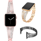 Group of Designer Inspired Diamond Bracelet Bands for Apple Watch, in Various Colors.