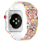Pastel Multicolor Paisley Pattern Designer Silicone Sport Replacement Apple Watch Band.