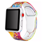 Bright and Colorful Splatter Paint Design Silicone Sport Replacement Apple Watch Band - Front View.