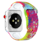 Bright and Colorful Splatter Paint Design Silicone Sport Replacement Apple Watch Band.