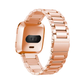 Rose Gold Link Style Bracelet Band for Fitbit Versa - Back View.