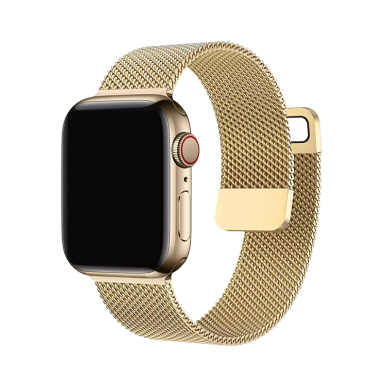 Gold Milanese Loop Band for Apple Watch.