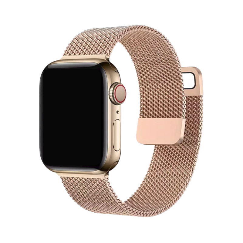 Rose Gold Milanese Loop Band for Apple Watch.