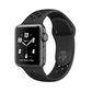 Anthracite and Black Nike Style Silicone Sport Band for Apple Watch.