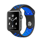 Black and Ultramarine Blue Nike Style Silicone Sport Band for Apple Watch.