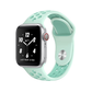 Teal Tint and Tropical Twist Light Green Nike Style Silicone Sport Band for Apple Watch.