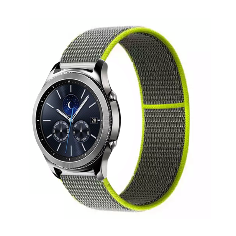 Flash Nylon Sport Universal Watch Loop Band on Samsung Gear S3 Classic Watch.