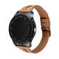 Saddle Brown Open Style Slim Leather 22mm Universal Watch Band - Front Side View.