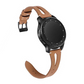 Saddle Brown Open Style Slim Leather 22mm Universal Watch Band.
