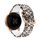 Leopard Wildcat Printed Silicone Sport 20mm Watch Band on Samsung Galaxy Active 2 - Back View.