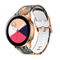 Multicolor Black, Orange, and Yellow Rose Printed Silicone Sport 20mm Watch Band on Samsung Galaxy Active 2.