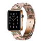 Pink and Sage Green Resin Band for Apple Watch.