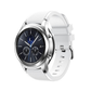 Alpine White Rugged Silicone Sport Universal Watch Band on Samsung Gear S3 Classic Watch.
