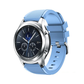 Cornflower Blue Rugged Silicone Sport Universal Watch Band on Samsung Gear S3 Classic Watch.