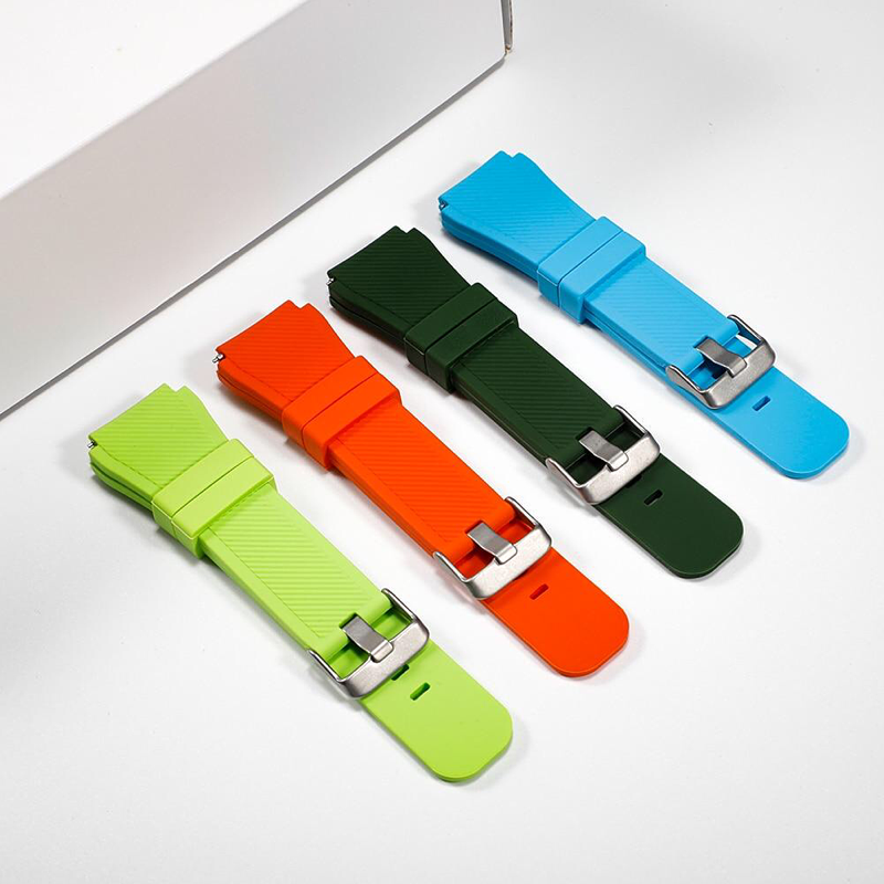Another Group of Four Rugged Silicone Sport Watch Bands In Various Colors.