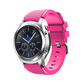 Hot Pink Rugged Silicone Sport Universal Watch Band on Samsung Gear S3 Classic Watch.