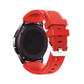 Red Rugged Silicone Sport Universal Watch Band on Samsung Gear S3 Classic Watch.