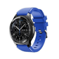 Royal Blue Rugged Silicone Sport Universal Watch Band on Samsung Gear S3 Frontier Watch.