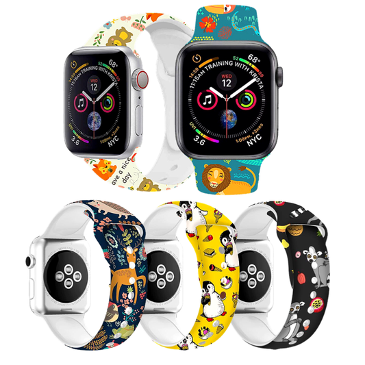 Animal Friends Silicone Sport Band for Apple Watch