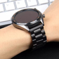 Closeup of Model's Wrist, Wearing a Huawei Watch 2 with a Black Classic Link Universal Watch Band.