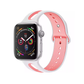 White and Pink Open Style Silicone Sport Band for Apple Watch.