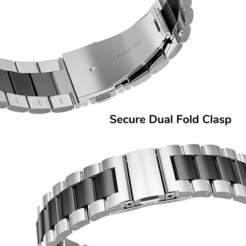 Two-Tone Classic Link Universal Watch Band - 20mm