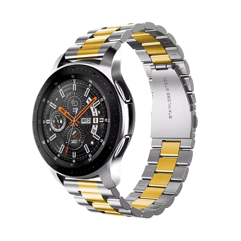 Two-Tone Classic Link Universal Watch Band - 22mm