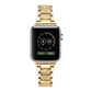 Gold Vintage Style Diamond Link Bracelet Band for Apple Watch - Front View.
