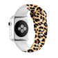 Wildcat Print Silicone Sport Band for Apple Watch, Leopard Print - Back View.